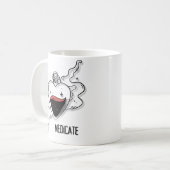 薬を飲む コーヒーマグカップ (正面左)