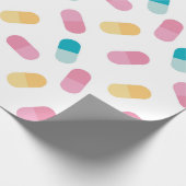 薬カラフル薬ナースドクターが元気になる ラッピングペーパー (角)