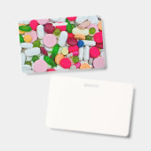 薬カラフル薬 バッジ (正面＆裏面)