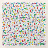 薬ナース薬局医師ピルデザイン ガラスコースター (正面)