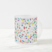 薬ナース薬局医師ピルデザイン フロストグラスマグカップ (正面右)