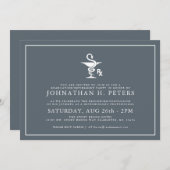 薬ミニマル理学卒業│退職招待状 招待状 (正面/裏面)