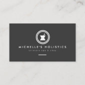 薬モダン薬ホリスティックダークグレー 名刺 (正面)