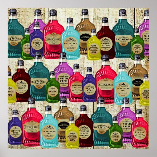 薬人用魔法ポーション薬効強直ボトル ポスター (正面)