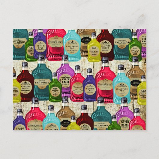 薬人用魔法ポーション薬効強直ボトル ポストカード (正面)