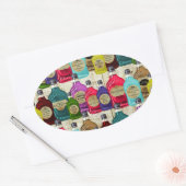 薬人用魔法ポーション薬効強直ボトル 楕円形シール (封筒)