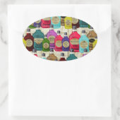 薬人用魔法ポーション薬効強直ボトル 楕円形シール (バッグ)