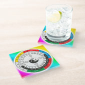 薬伝統的体時計TシャツSh ガラスコースター (アングル)