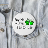 薬剤の緑ビールSt patricks dayを拒否して下さい 缶バッジ (インサイチュ)