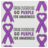 薬剤の過剰な服用: 紫色の認識度のリボン ファブリック (クローズアップ)