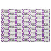 薬剤の過剰な服用: 紫色の認識度のリボン ファブリック (ファットクウォーター)