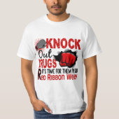 薬剤を入れます男性の握りこぶしにたたいて下さい Tシャツ (正面)