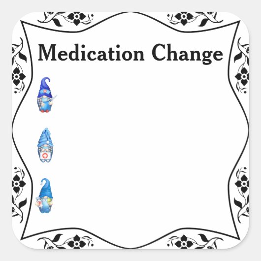 薬剤変更ヘルスジャーナル スクエアシール (正面)