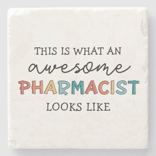 薬剤師おもしろいの素晴らし薬剤師の贈与 ストーンコースター (正面)