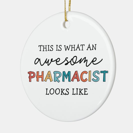 薬剤師おもしろいの素晴らし薬剤師の贈与 セラミックオーナメント (左)