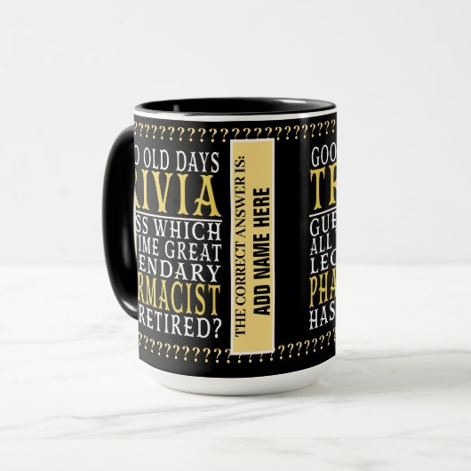 薬剤師おもしろいパーソナライズされた、退職した退職 マグカップ (正面左)