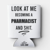 薬剤師おもしろい卒業パーティギフトTシャツ 缶クーラー (裏面)