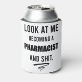 薬剤師おもしろい卒業パーティギフトTシャツ 缶クーラー (缶裏面)