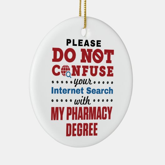 薬剤師おもしろい引用文薬学学位 セラミックオーナメント (右)