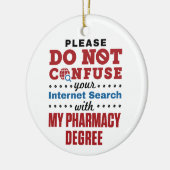 薬剤師おもしろい引用文薬学学位 セラミックオーナメント (左)