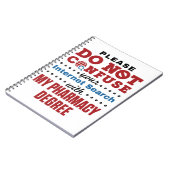 薬剤師おもしろい引用文薬学学位 ノートブック (左側)