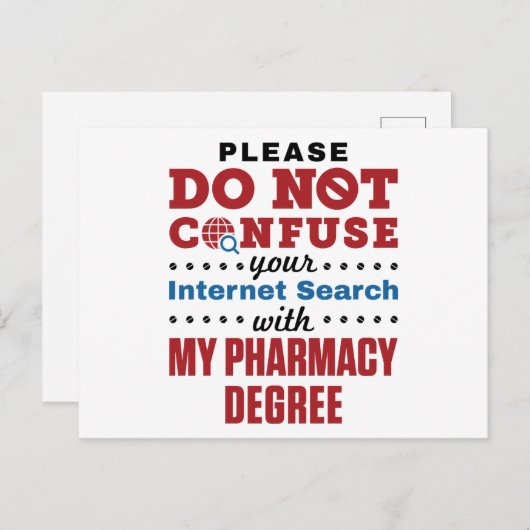 薬剤師おもしろい引用文薬学学位 ポストカード (正面/裏面)