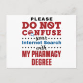 薬剤師おもしろい引用文薬学学位 ポストカード (正面)