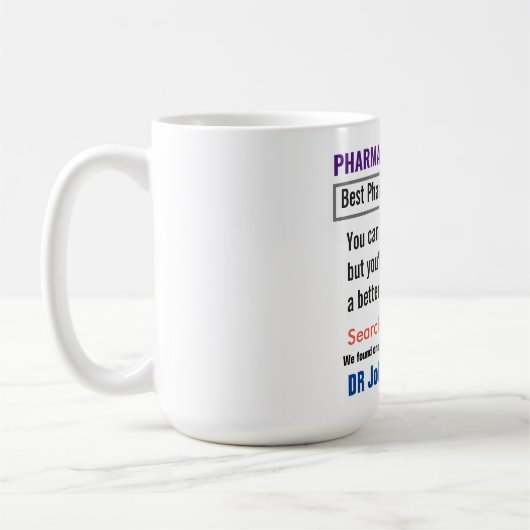 薬剤師おもしろい検索ギフトマグ コーヒーマグカップ (左)