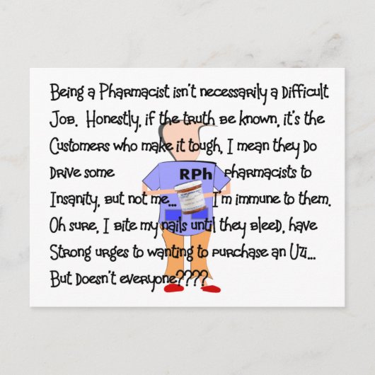 薬剤師から贈られる「精神異常の境地」物語芸術 ポストカード (正面)