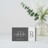 薬剤師か規定の薬学のダークグレーの石板 名刺 (スタンド正面)