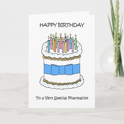 薬剤師さんお誕生日おめでとう カード (正面)