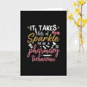 薬剤師それはスパークル薬局の技術を多く取る カード (黄色い花)