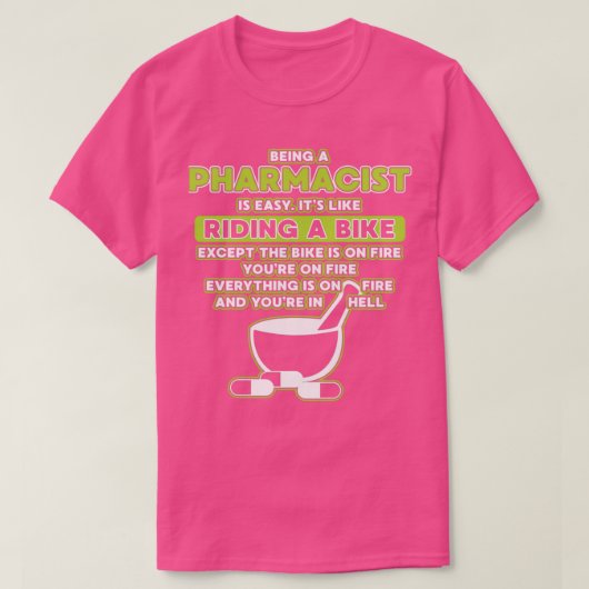 薬剤師であること1 Tシャツ (デザイン正面)