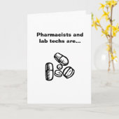 薬剤師と研究所の技術者 カード (黄色い花)