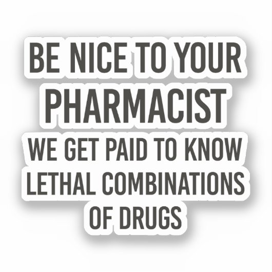 薬剤師に優しく シール (正面)