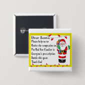 薬剤師のおもしろいなクリスマスのテーマのギフト 缶バッジ (正面&裏面)