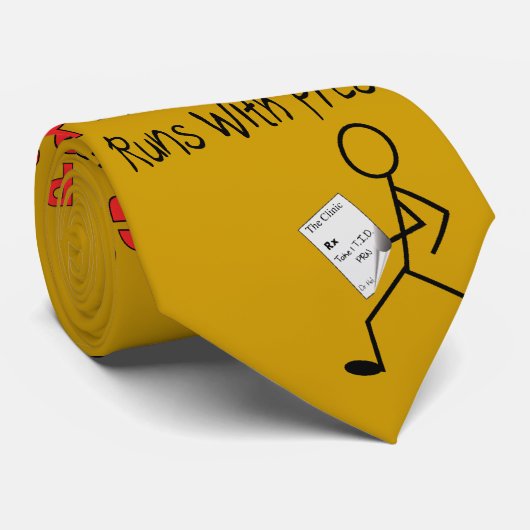 薬剤師のおもしろいな人のタイ ネクタイ (ロール)