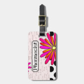 薬剤師のお洒落な花 ラゲッジタグ (正面縦)