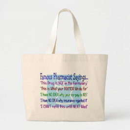薬剤師のことわざのトートバック ラージトートバッグ