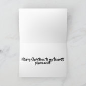 薬剤師のためのクリスマスカード（名入れ可能） カード (内部)
