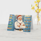 薬剤師のためのクリスマスカード（名入れ可能） カード (黄色い花)