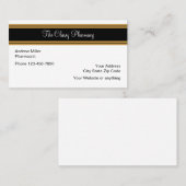 薬剤師のための上品な小売りの薬学 名刺 (正面/裏面)