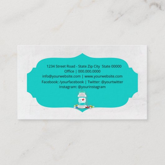 薬剤師のアクアマリン 名刺 (裏面)