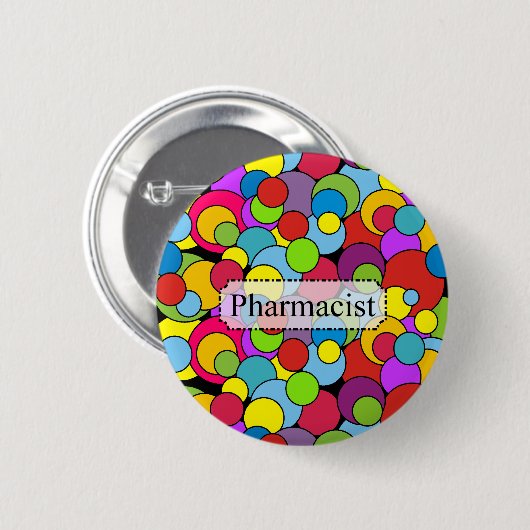 薬剤師のギフトのお洒落な泡 缶バッジ (正面&裏面)
