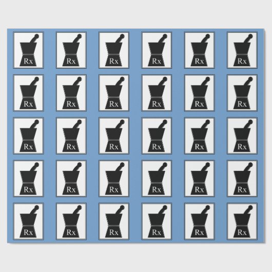 薬剤師のギフトの包装紙乳棒および乳鉢 ラッピングペーパー (フラット)