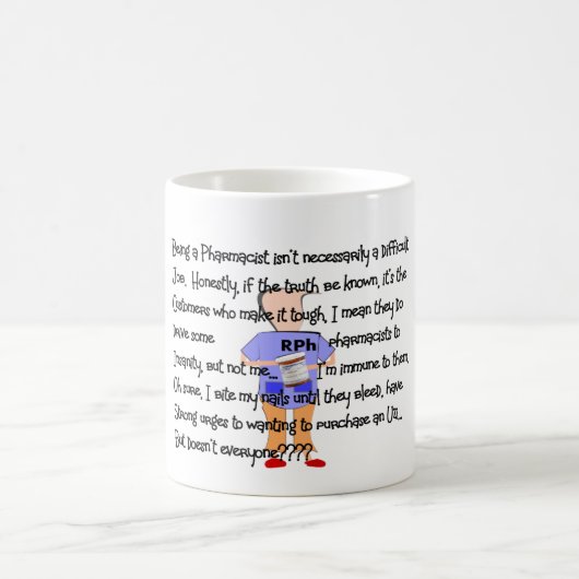 薬剤師のギフトの"精神異常の縁"のストーリーアートのマグ コーヒーマグカップ (中央)