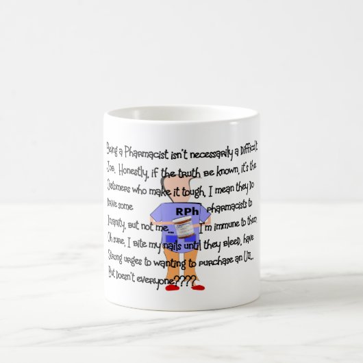 薬剤師のギフトの"精神異常の縁"のストーリーアート コーヒーマグカップ (中央)