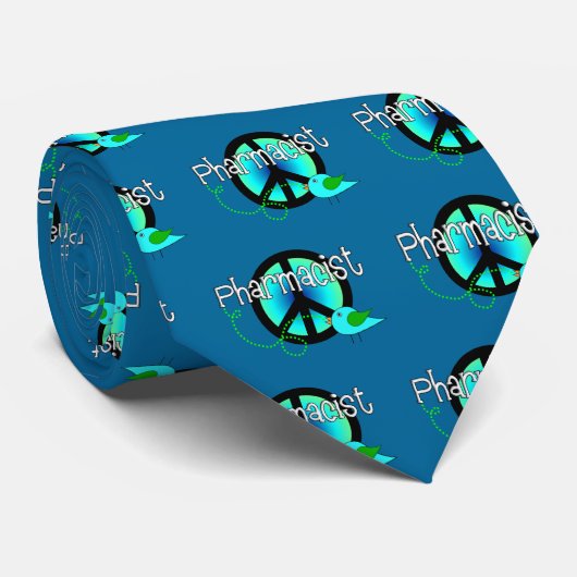 薬剤師のギフト---ピースサインのデザイン ネクタイ (ロール)