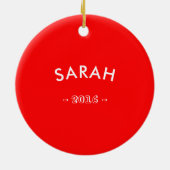 薬剤師のクリスマス セラミックオーナメント (裏面)