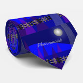 薬剤師のタイのアートな木および月 ネクタイ (ロール)